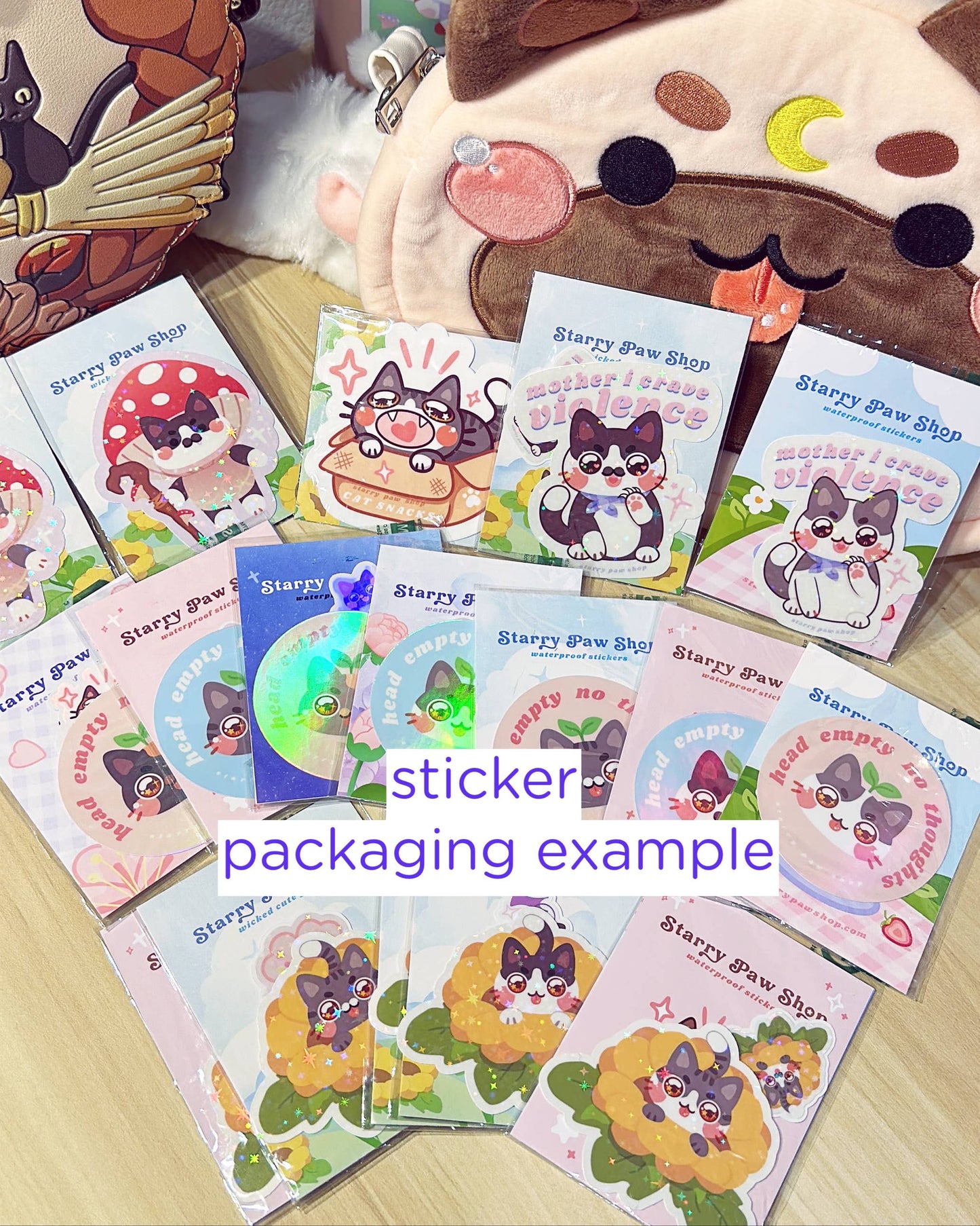 Lucky Cat Porcelain Sticker 3" Sparkly Holo water resistant