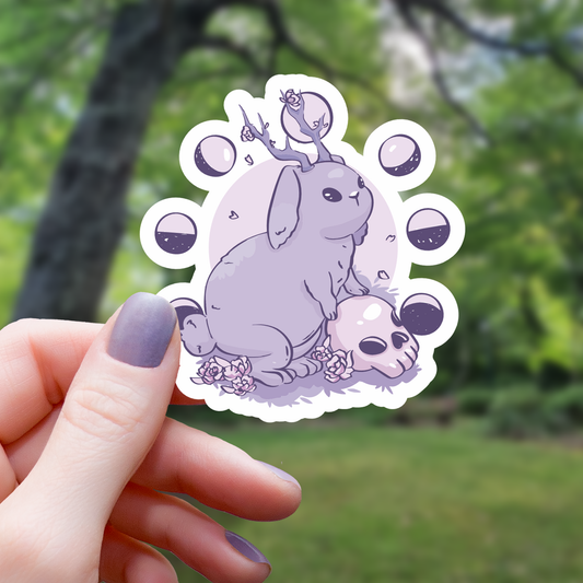 Pastel Lunar Jackrabbit Sticker - 3"