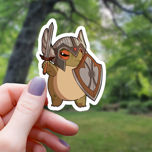 Frog Paladin RPG Class Inspired Sticker - 3"