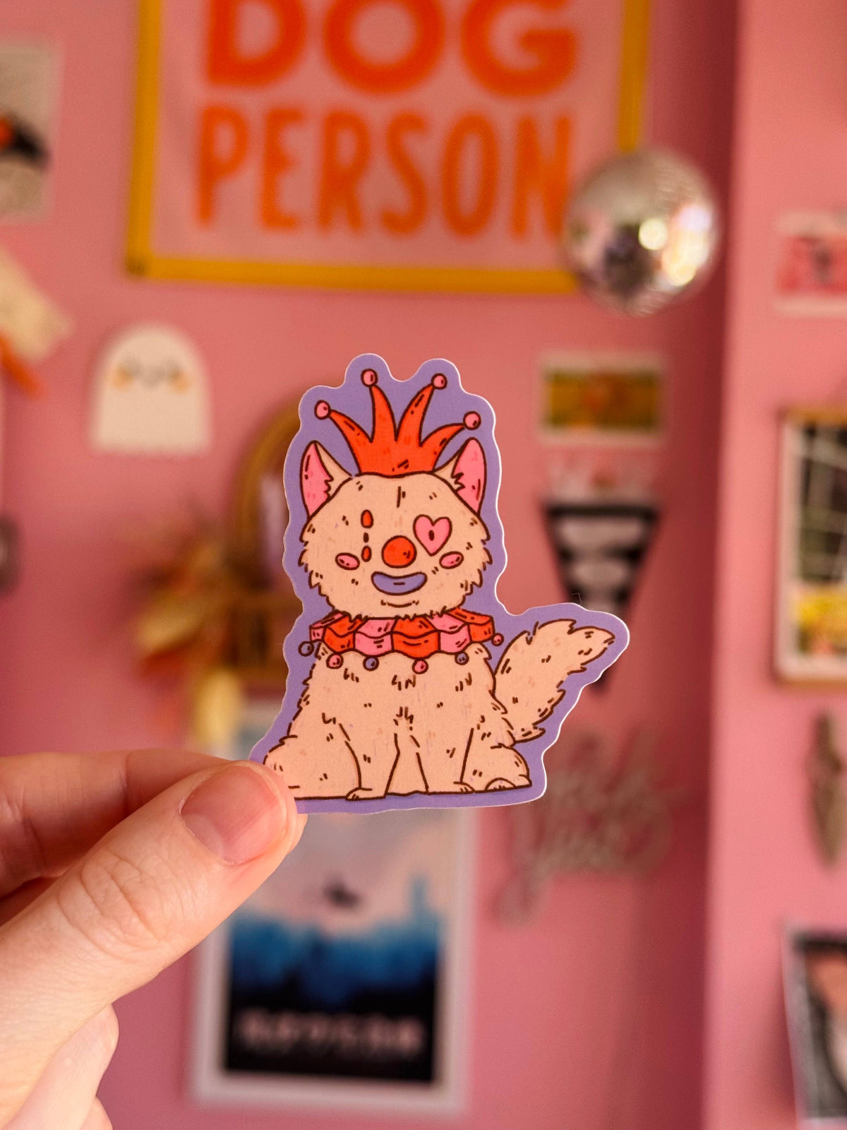Jester Cat Sticker