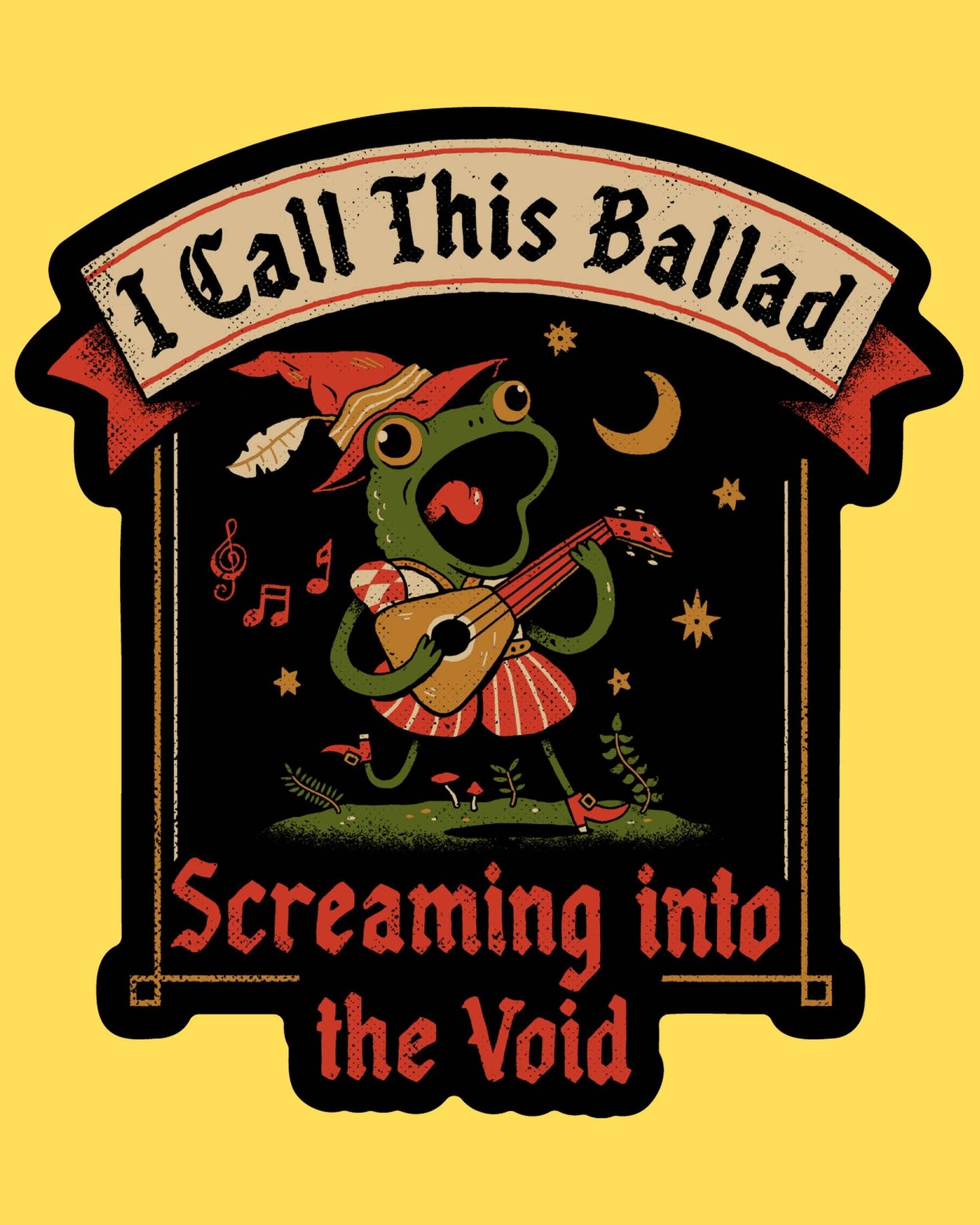 'Ballad Frog' Sticker