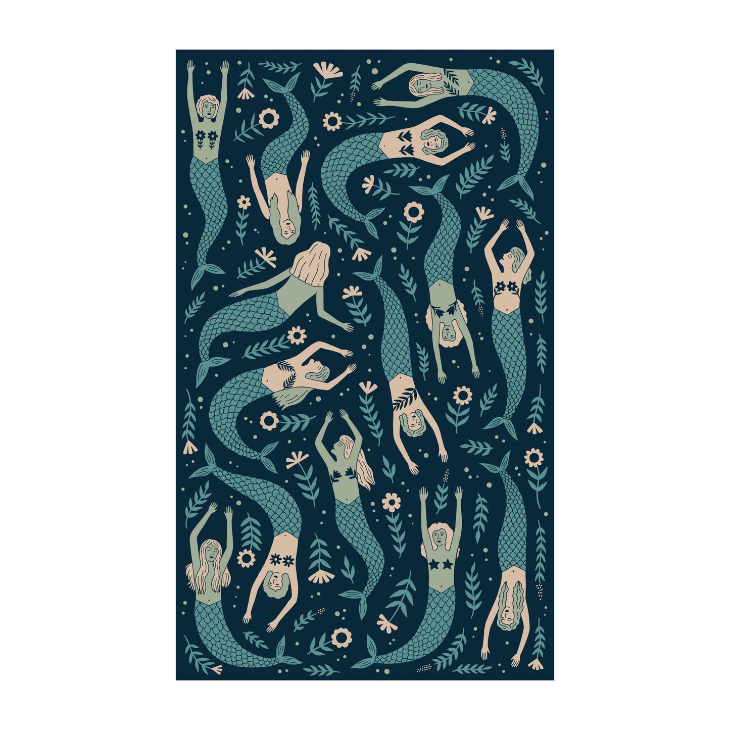 Kitchen & Tea Towel | Mermaids | Nautical Decor