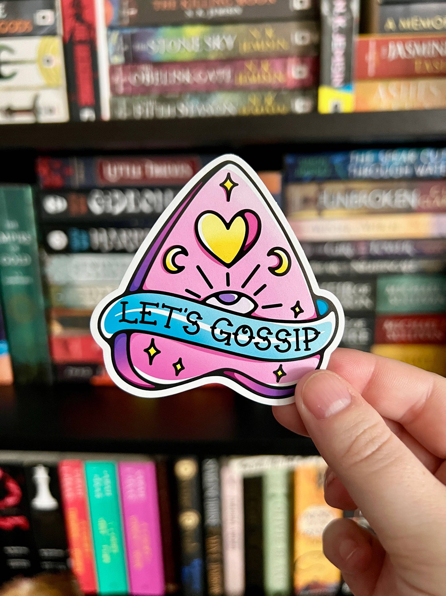 Let's Gossip Planchette, Matte Vinyl Sticker