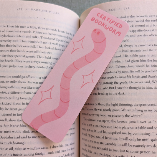 Certified Bookworm Bookmark, Laminated, Rounded Corners