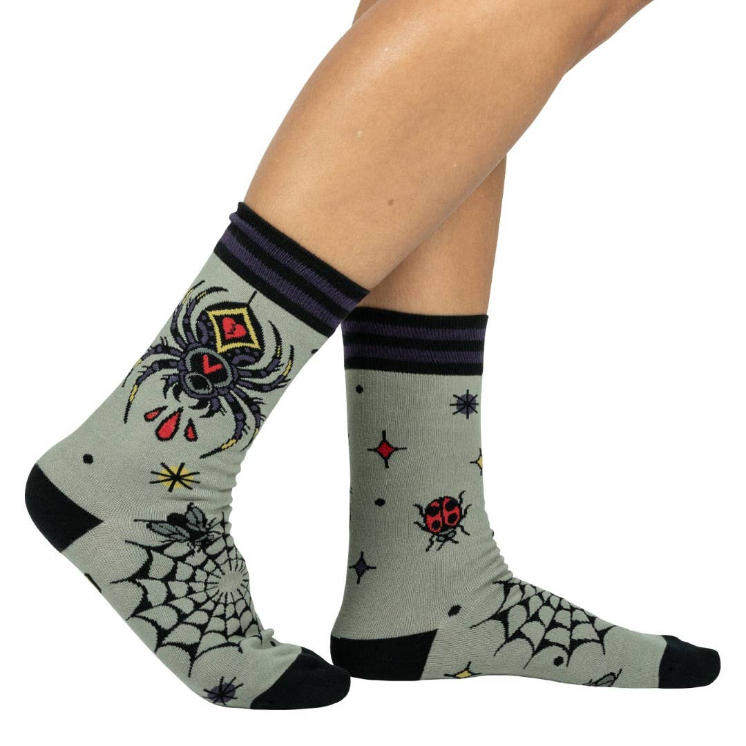 Widow's Web Crew Socks