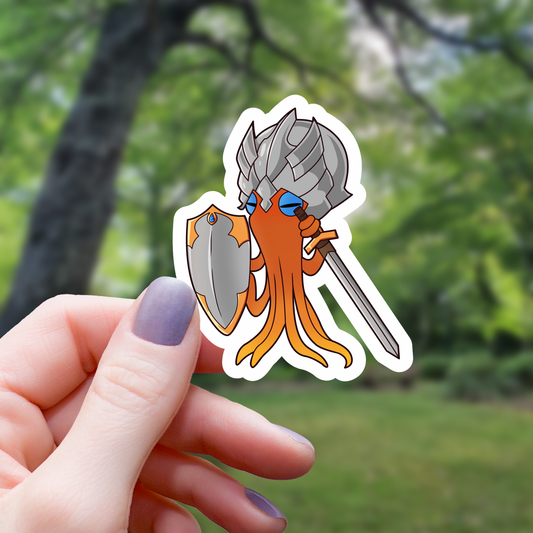 Paladin Octopus Tabletop RPG Sticker - 3"