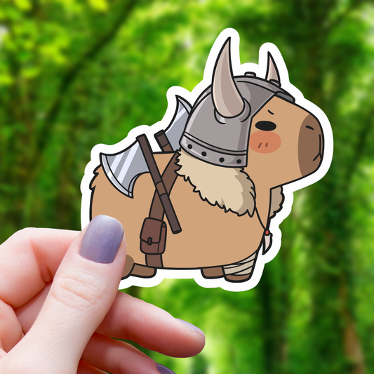 Capybara Barbarian Ttrpg Class Sticker