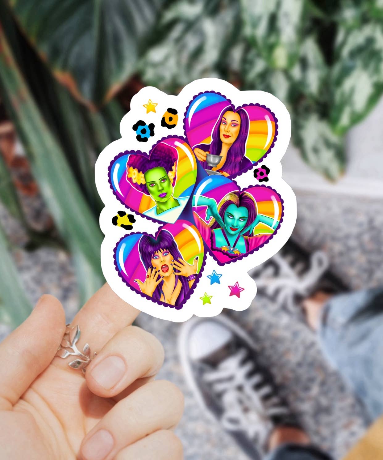 Horror Women Halloween Neon Sticker 