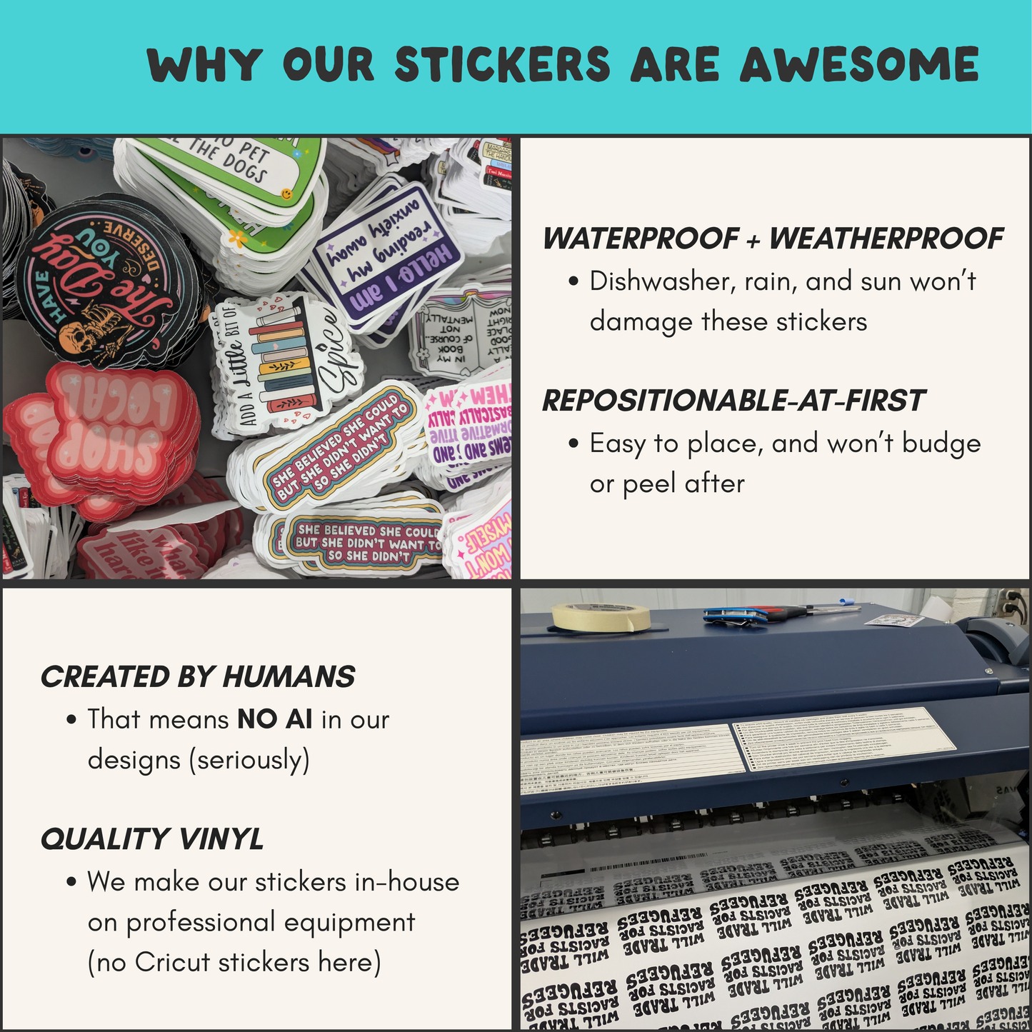 Don't Ask Just Stack Bookish Reader Cart Sticker