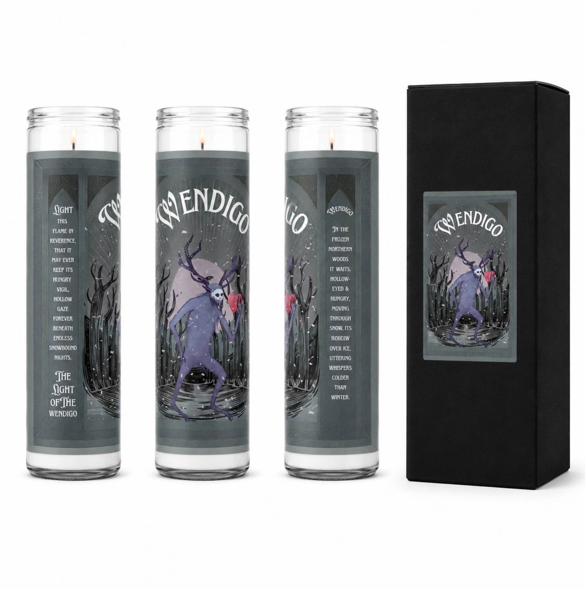 Art Deco Wendigo Cryptid Lore Decorative Gift Candle 