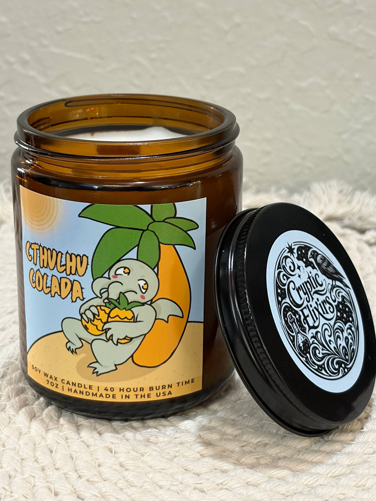 Cthulhu Colada Pineapple Coconut Handmade Scented Candle