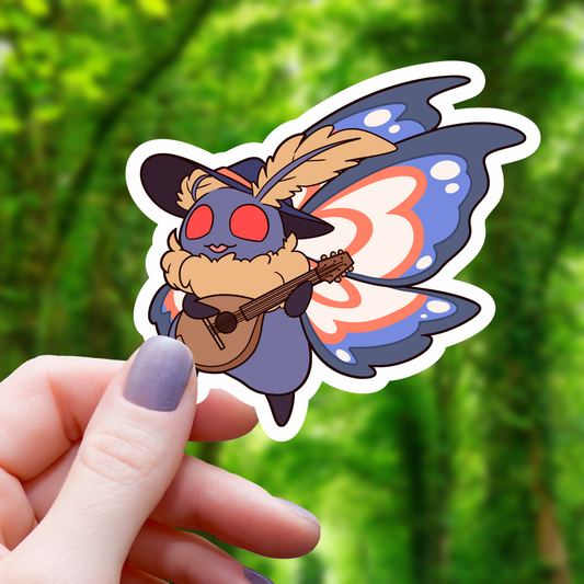 Dark Mothman Bard TTRPG Sticker - 3"