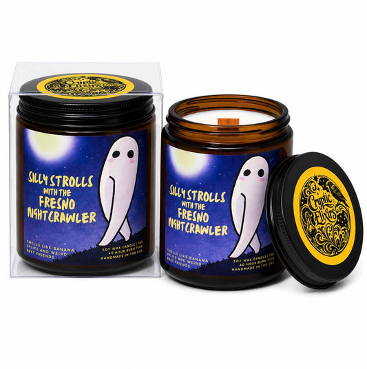 Fresno Nightcrawler Cryptid Banana Split Hand Poured Candle