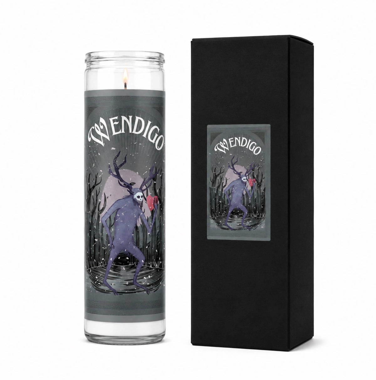 Art Deco Wendigo Cryptid Lore Decorative Gift Candle 