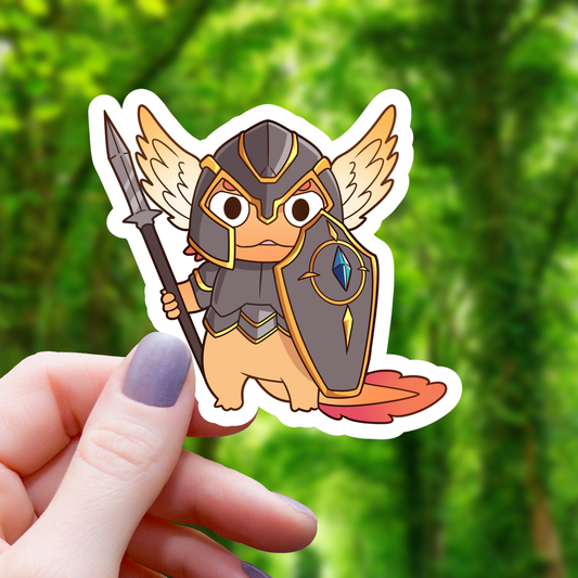 Axolotl Paladin RPG Class Inspired Sticker - 3"