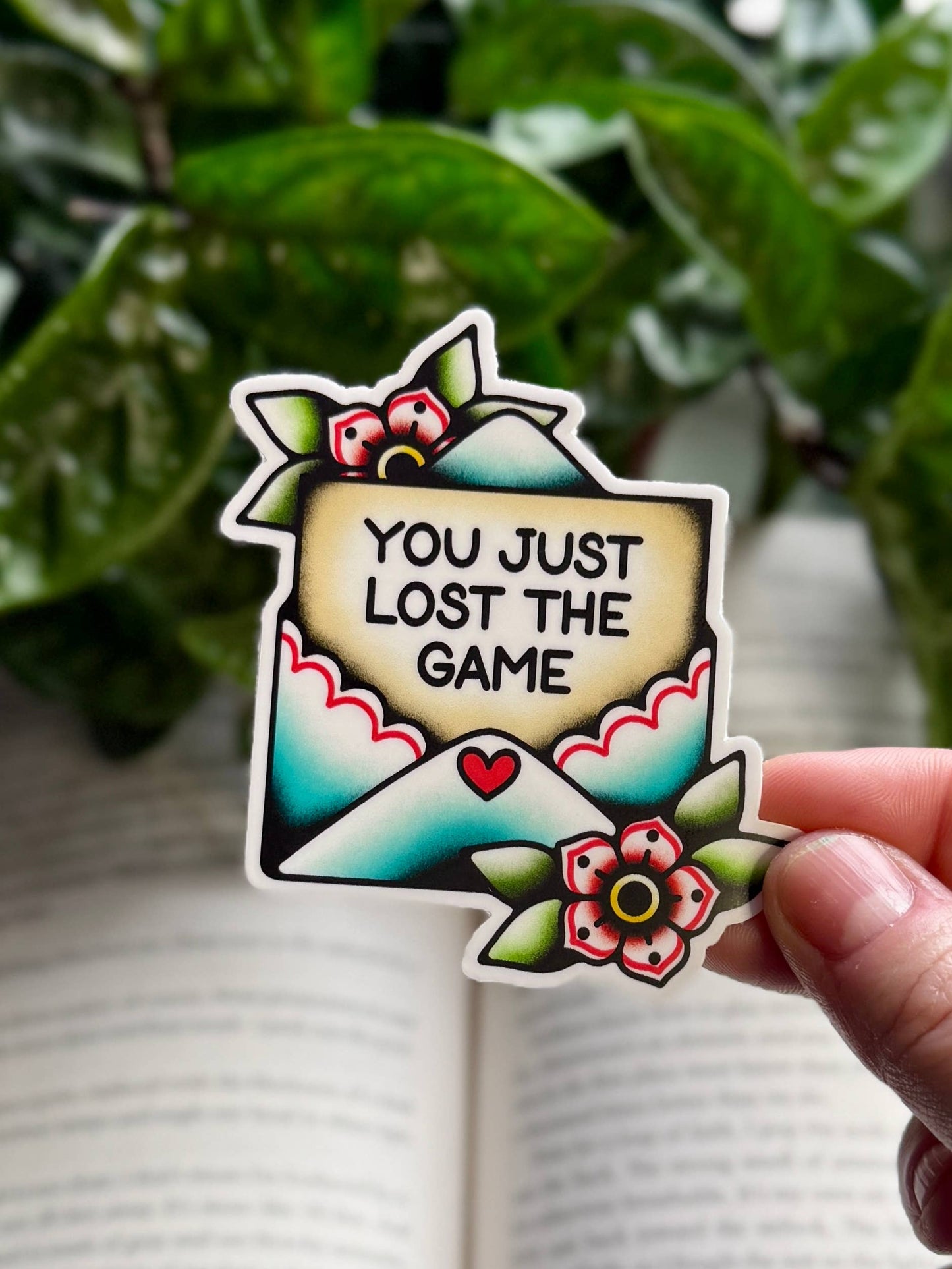 You Lost The Game 3" Matte Vinyl Sticker, Tattoo Style