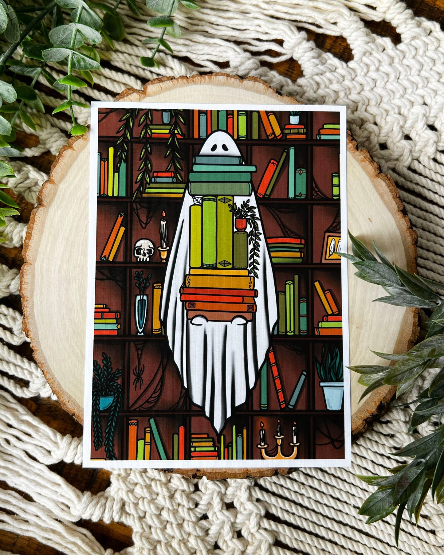 Reading Library Ghost Art Print