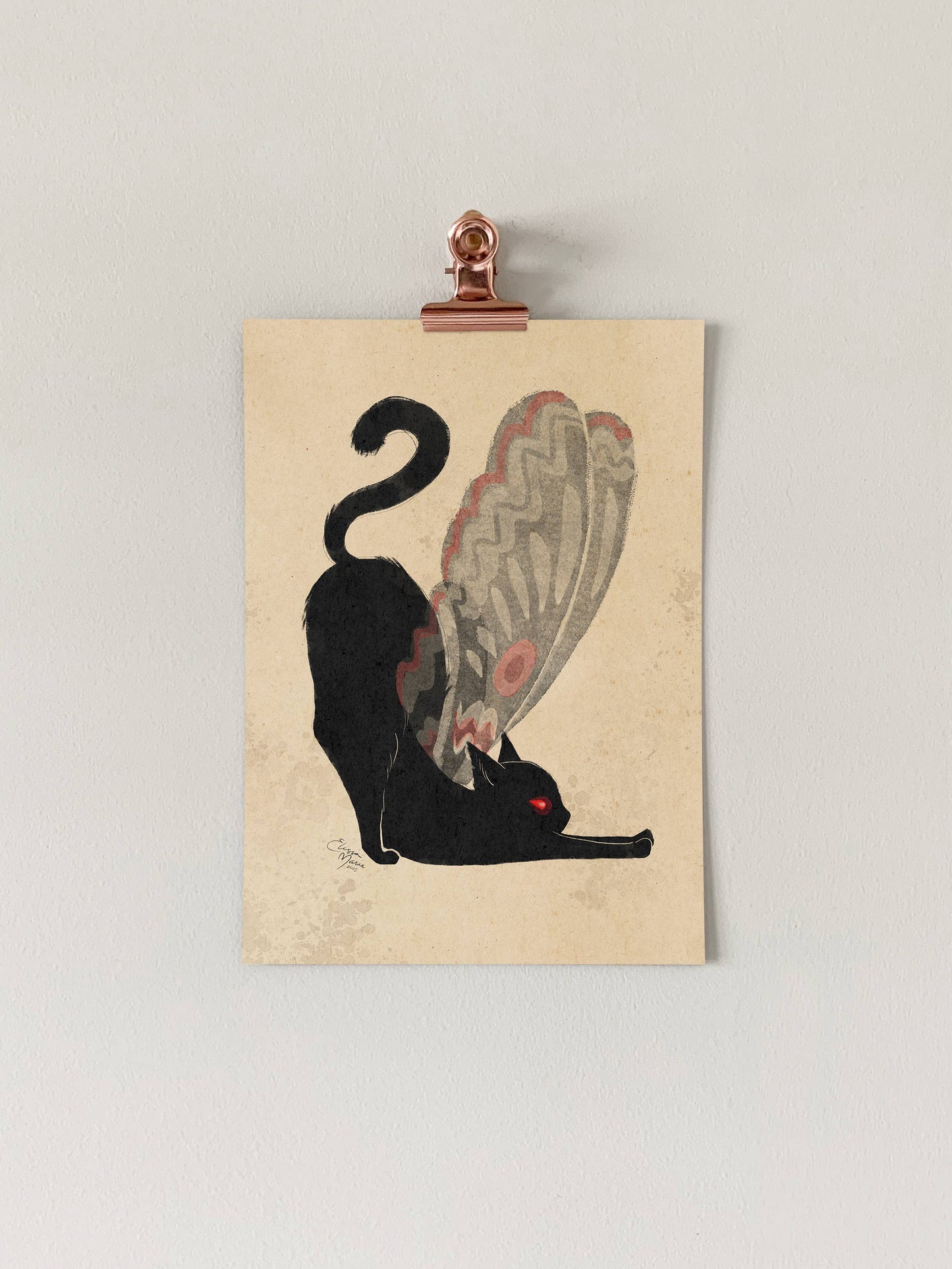Meowthman: Big Stretch Art Print  5x7