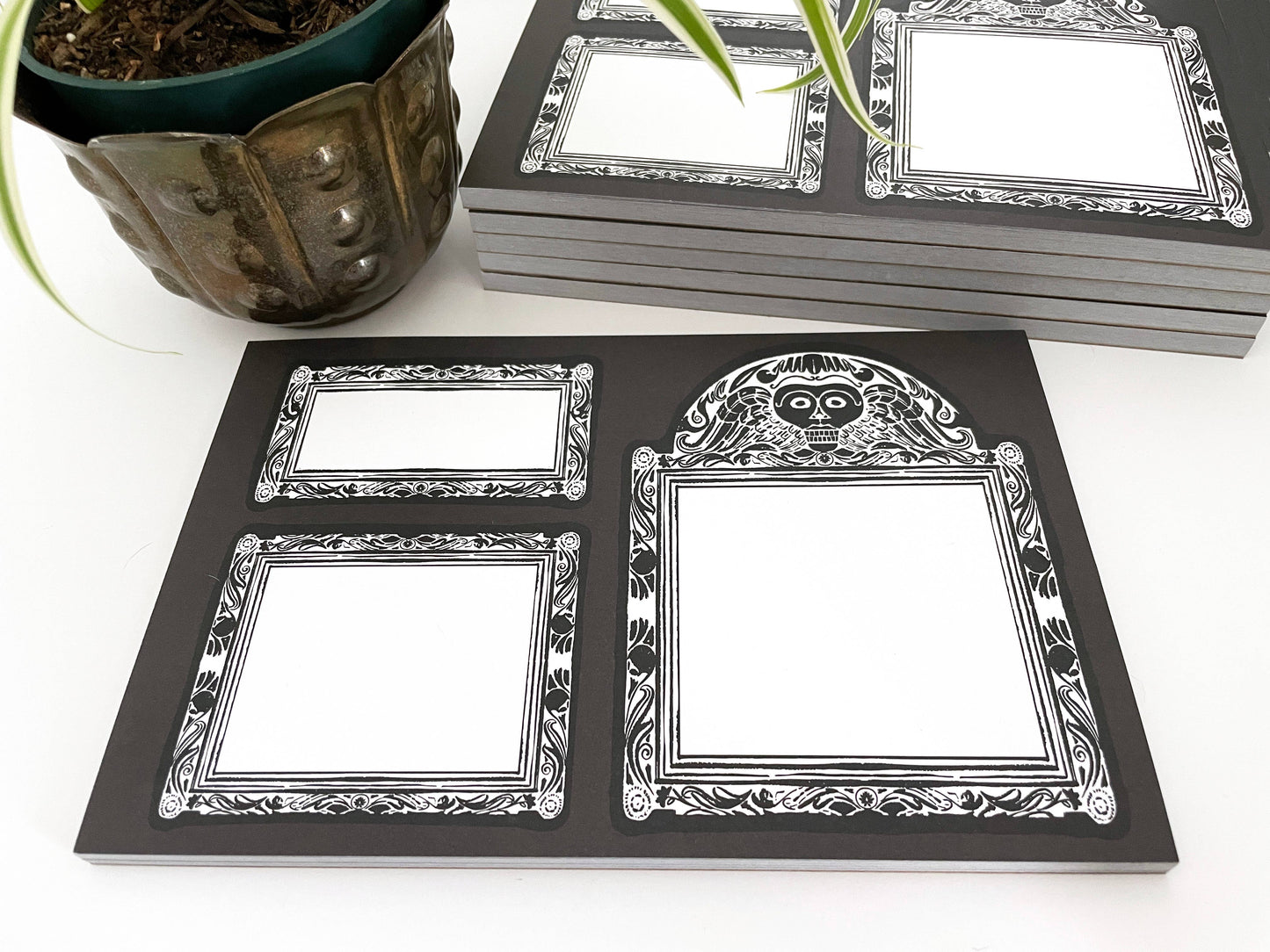 Gravestone Notepad, Goth Stationery, 5x8 daily planner