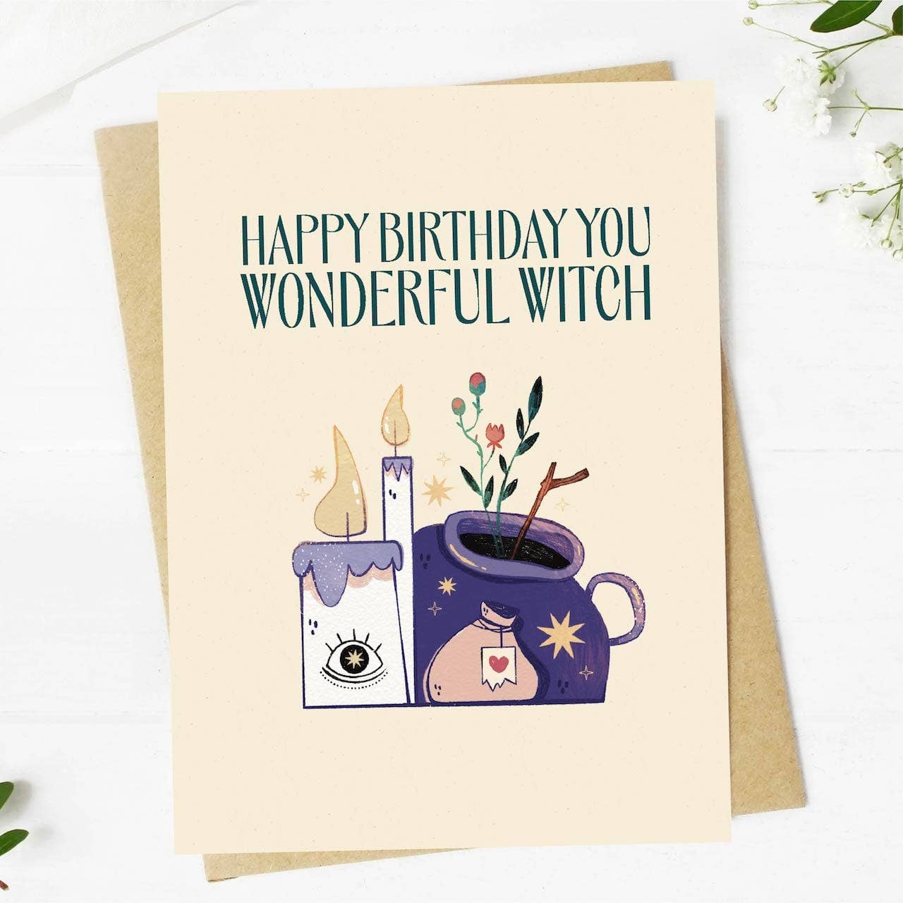 "Happy Birthday You Wonderful Witch" Birthday Card