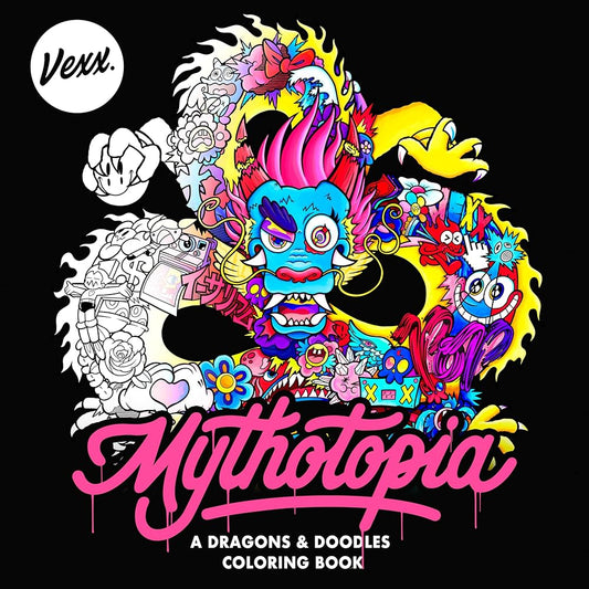 Mythotopia: A Dragons and Doodles Coloring Book cover image
