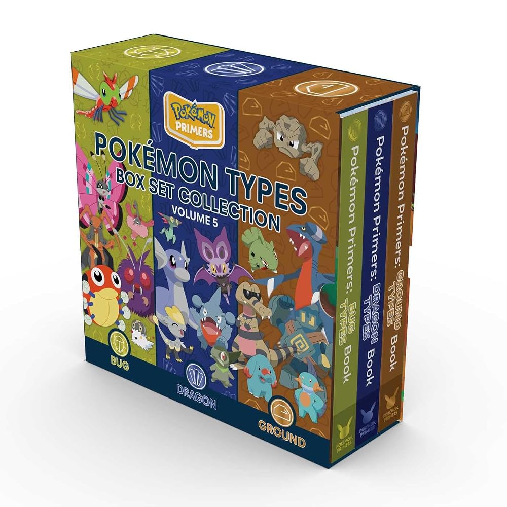 Pokémon Primers Type Box Set Collection, Volume 5: Bug, Dragon, Ground cover image