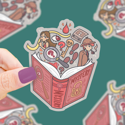 Mystery  Book Club Novel Vinyl Sticker