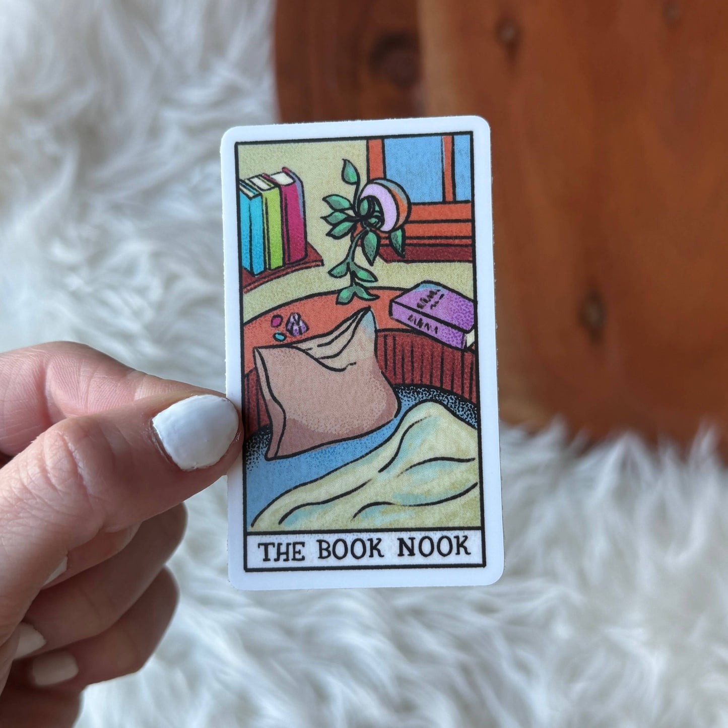 "The Book Nook" Book Tarot Card Sticker