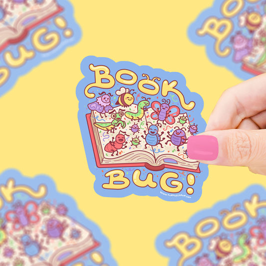 Book Bug Insects Reading Book Lover Vinyl Sticker