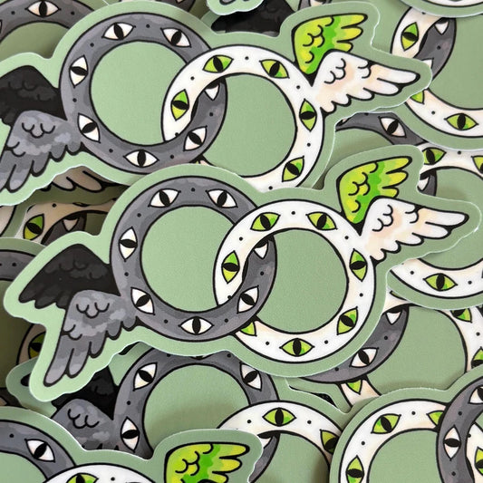 Agender Angel Sticker - Biblically Accurate Queer Angel Sticker