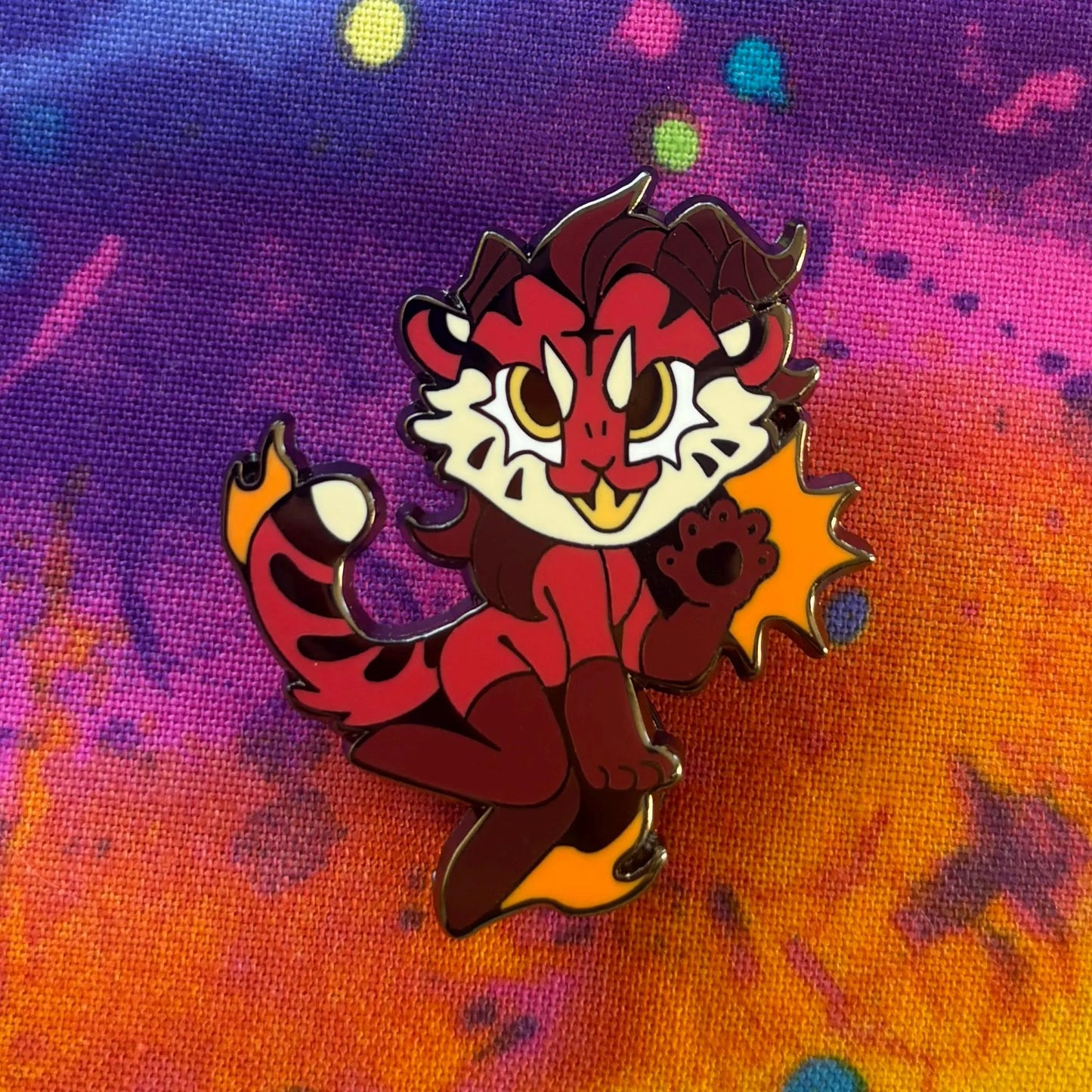 Tiger Karlach - BG3 Cat Companion Enamel Pin