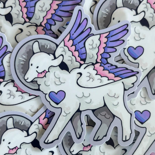 Cupiosexual Angel Sticker - Biblically Accurate Queer Angels Sticker