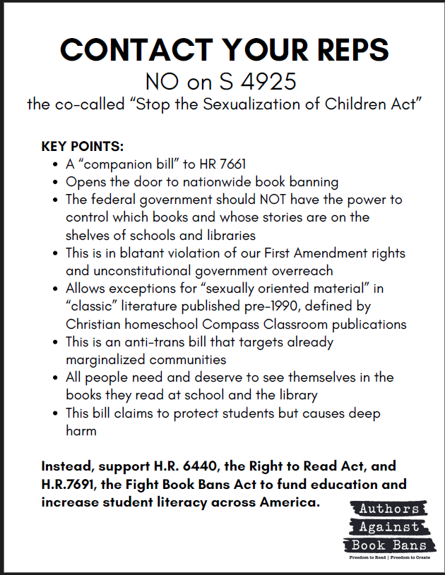 10/09 Postcard Party Authors Against Book Bans Free RSVP