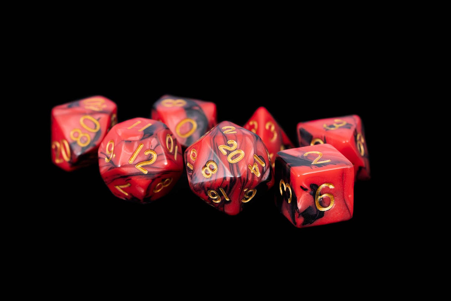 Marble Pattern High Quality Acrylic Dice Set (Multiple Options)