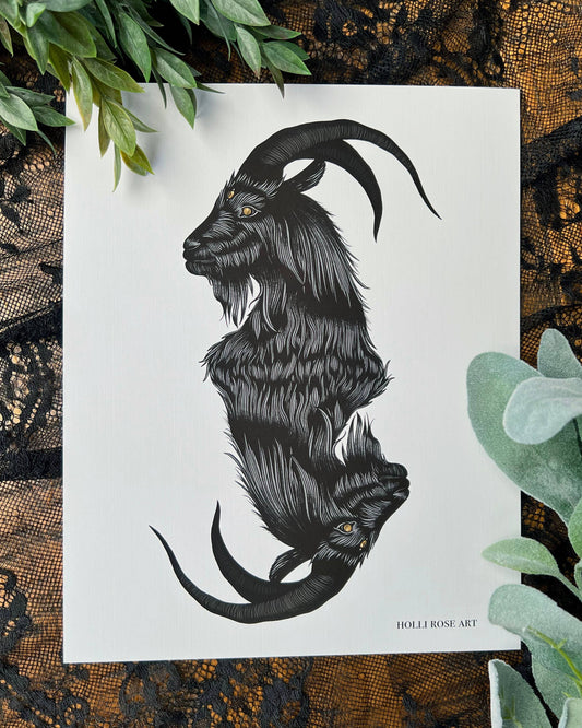 Black Phillip Goat Art Print