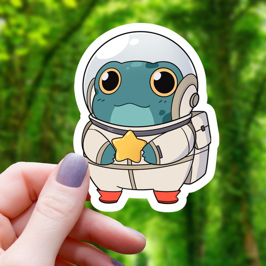 Frog Astronaut Sticker - 3"