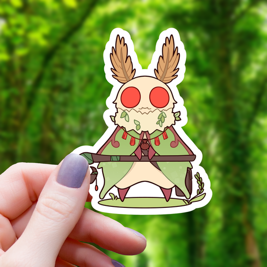 Mothman Druid TTRPG Sticker - 3"