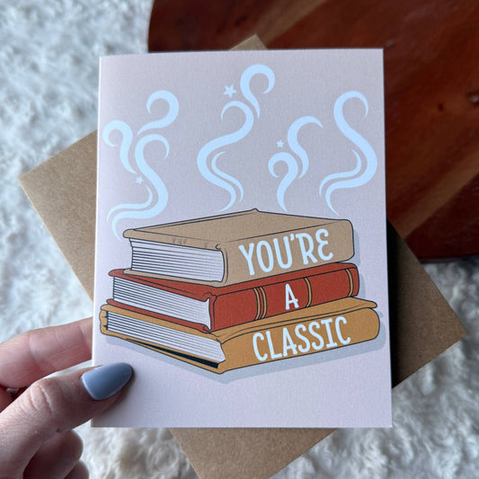"You're a classic" Book Reading Thank You Card