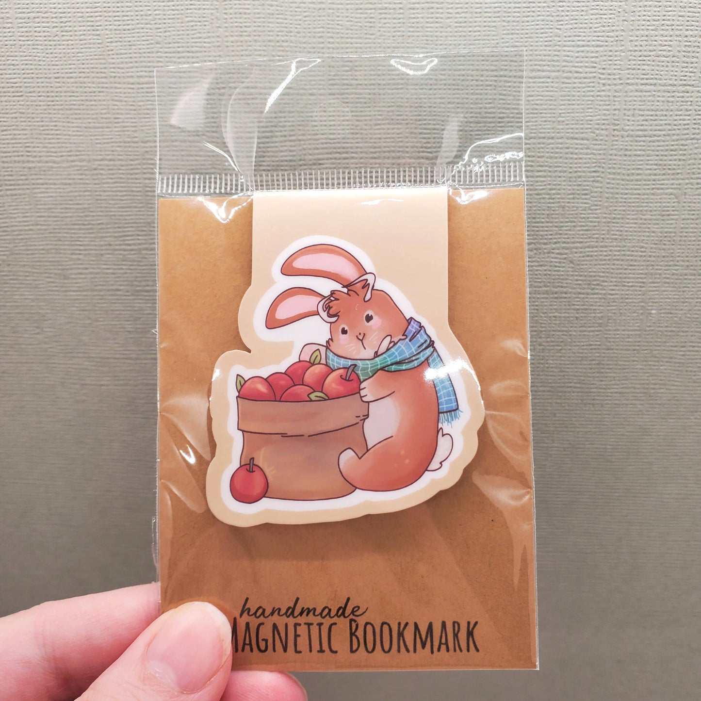 Extra Cute Jackalope With Apples Magnetic Bookmark