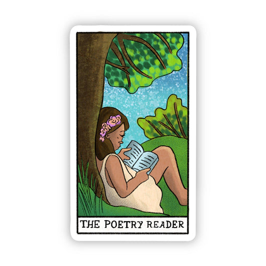 The Poetry Reader Book Tarot Card Sticker