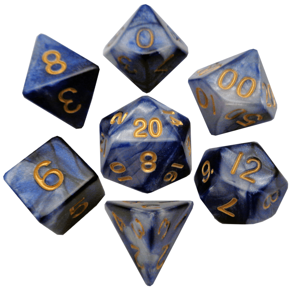 Marble Pattern High Quality Acrylic Dice Set (Multiple Options)