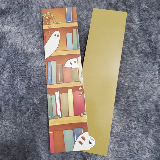 Ghostly Bookshelf 2x8 Bookmark
