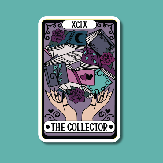The Collector Tarot Bookish Reader Shelf Sticker