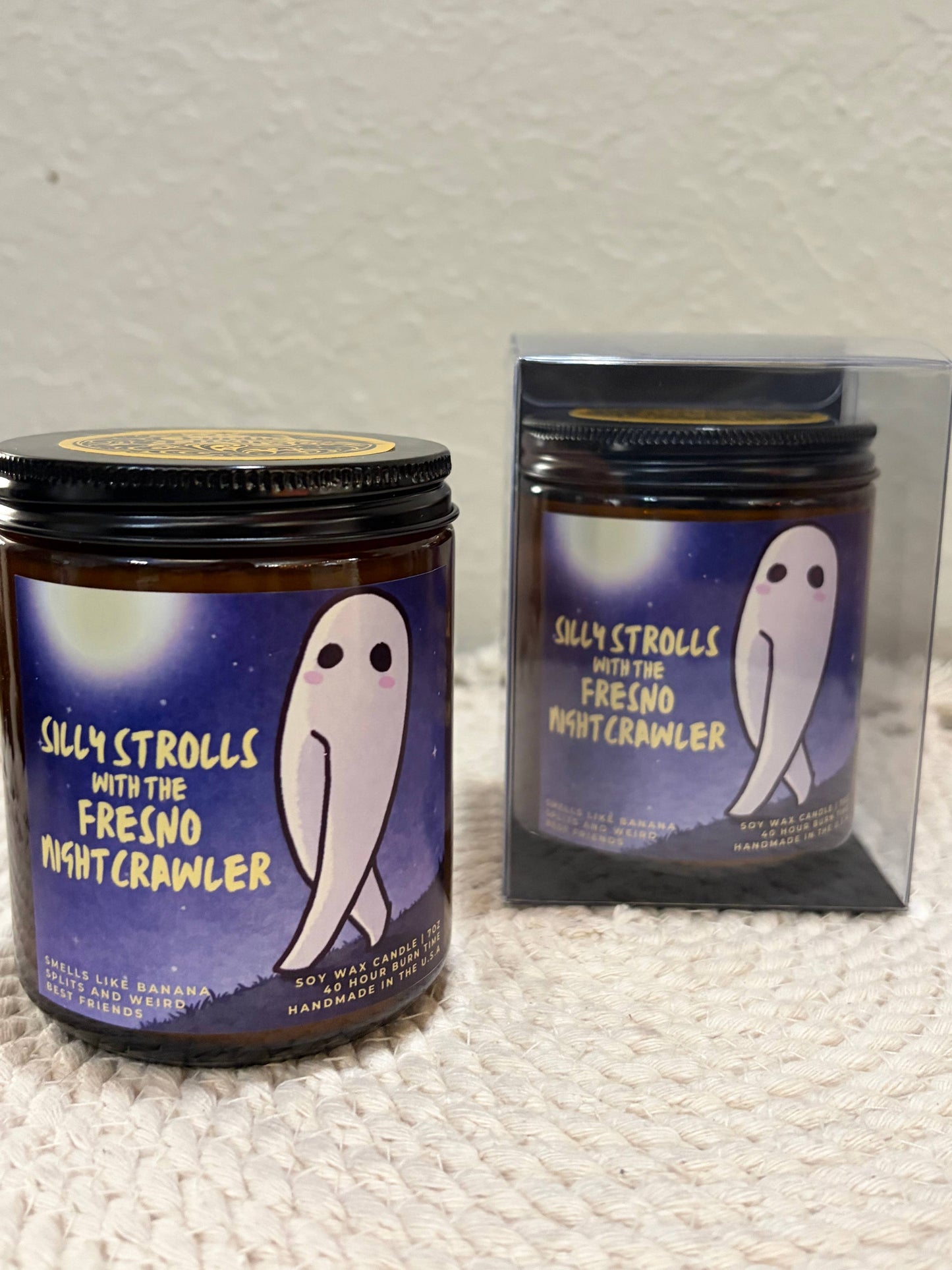 Fresno Nightcrawler Cryptid Banana Split Hand Poured Candle