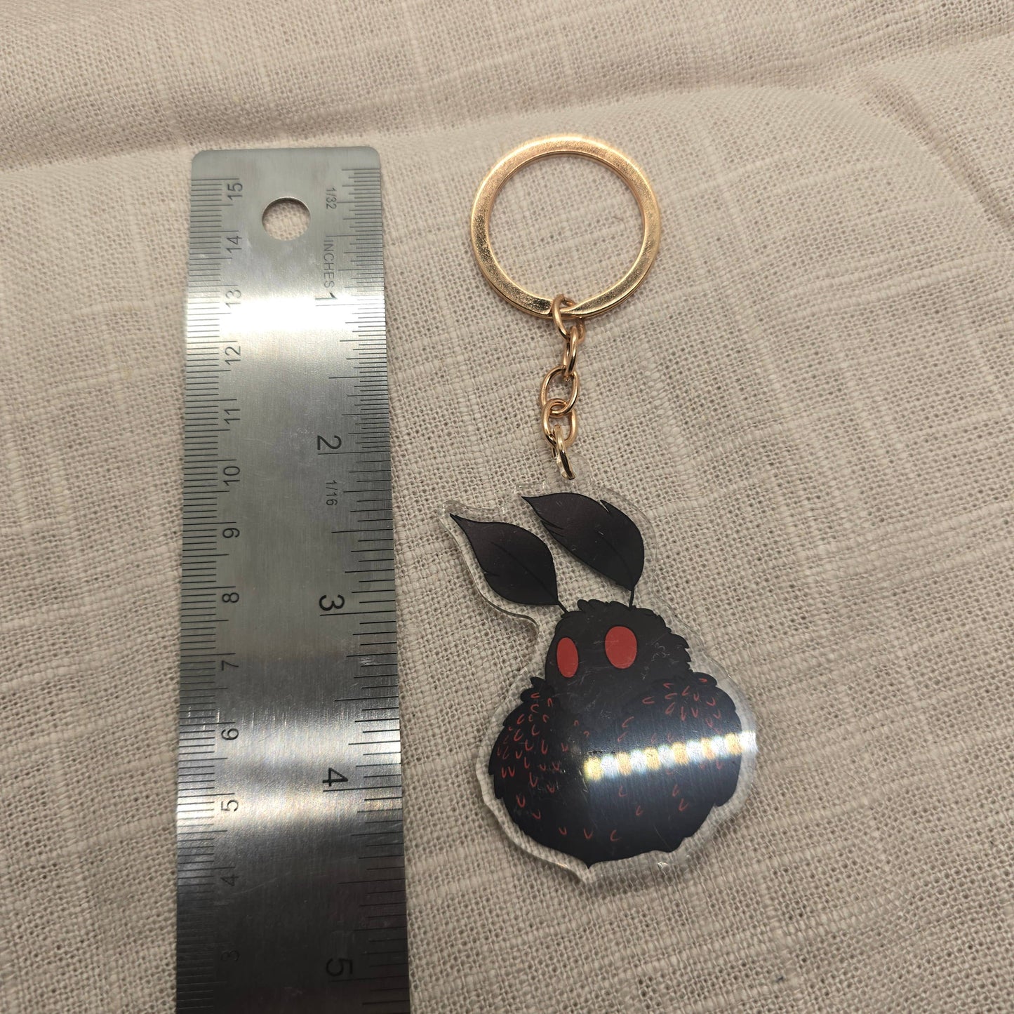 Spooky Cute Mothman Keychain