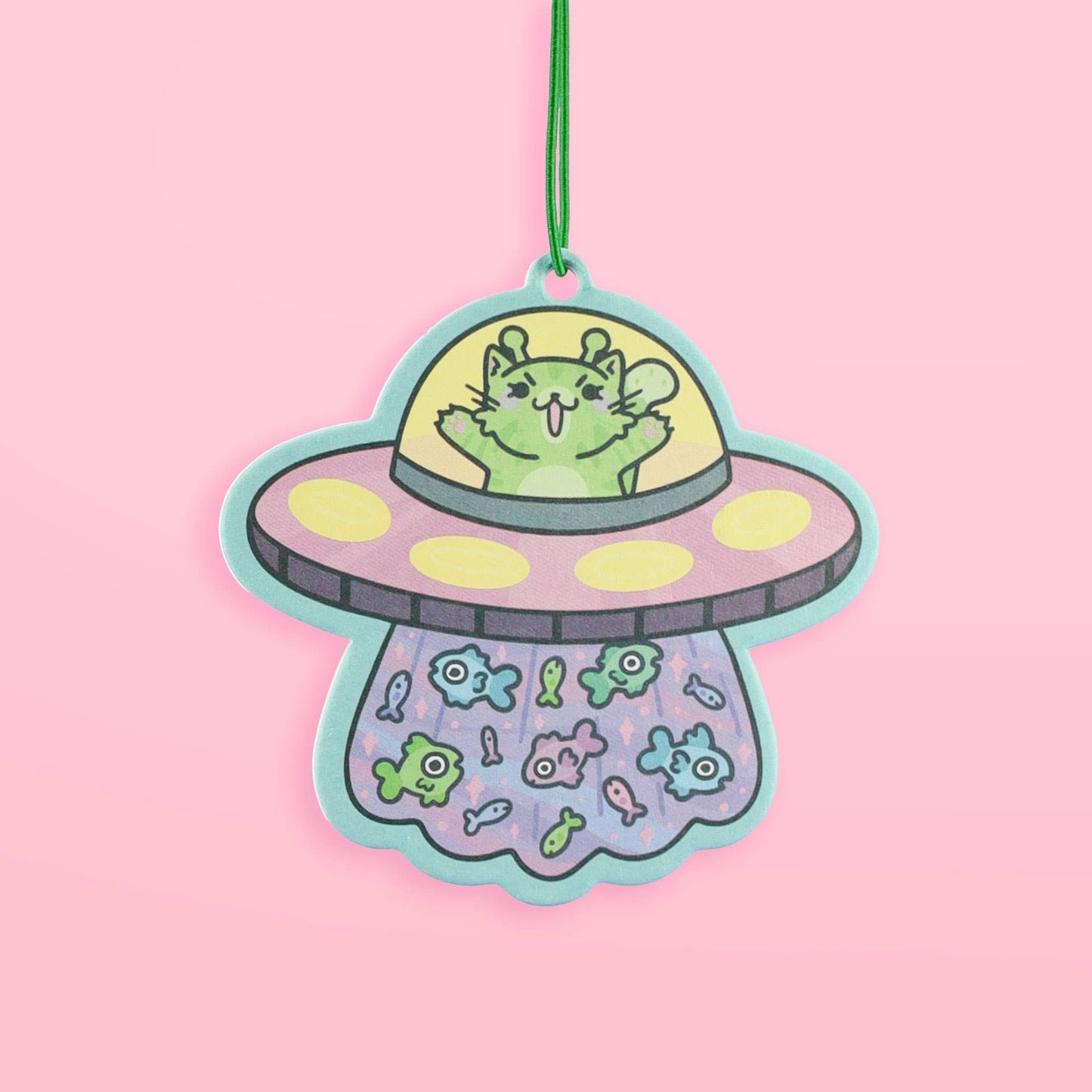 UFO Kitty, Cats, Alien, Car Decor, Cute, Air Freshener