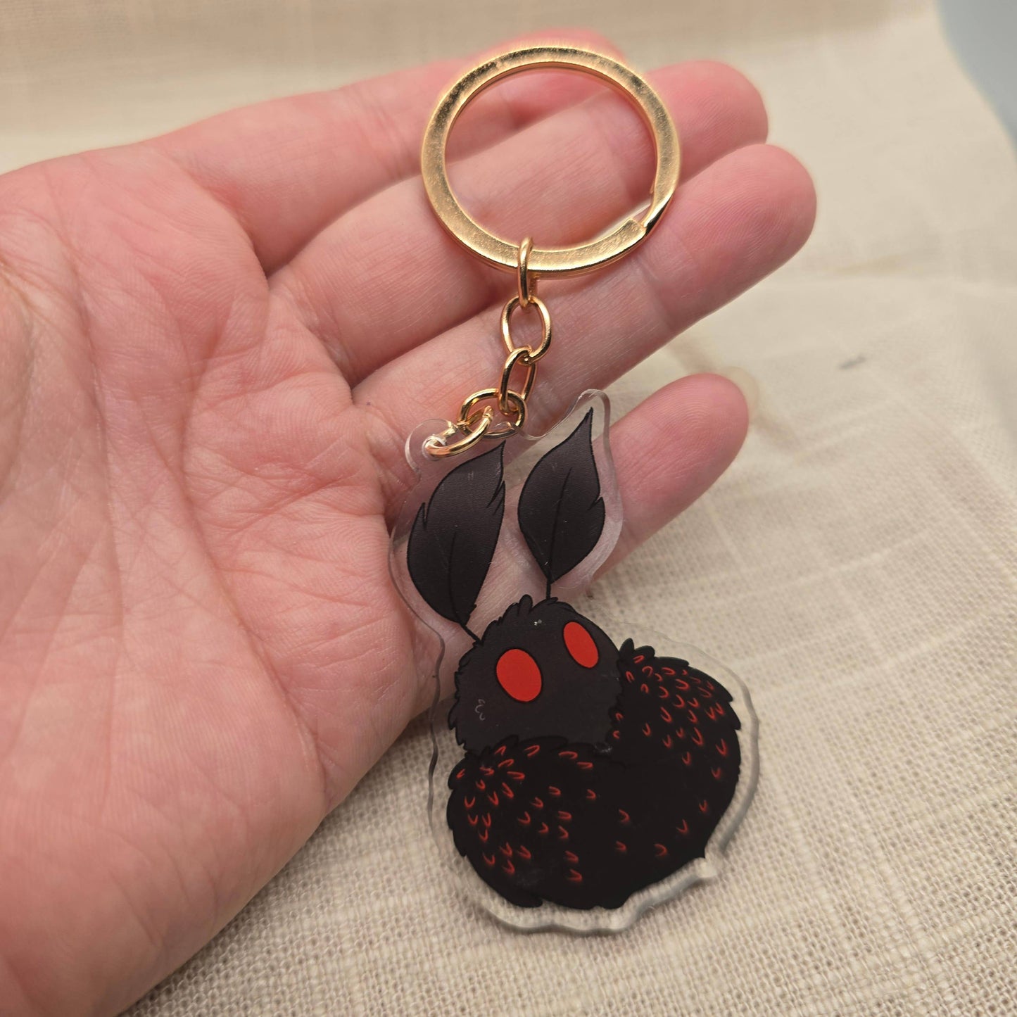 Spooky Cute Mothman Keychain
