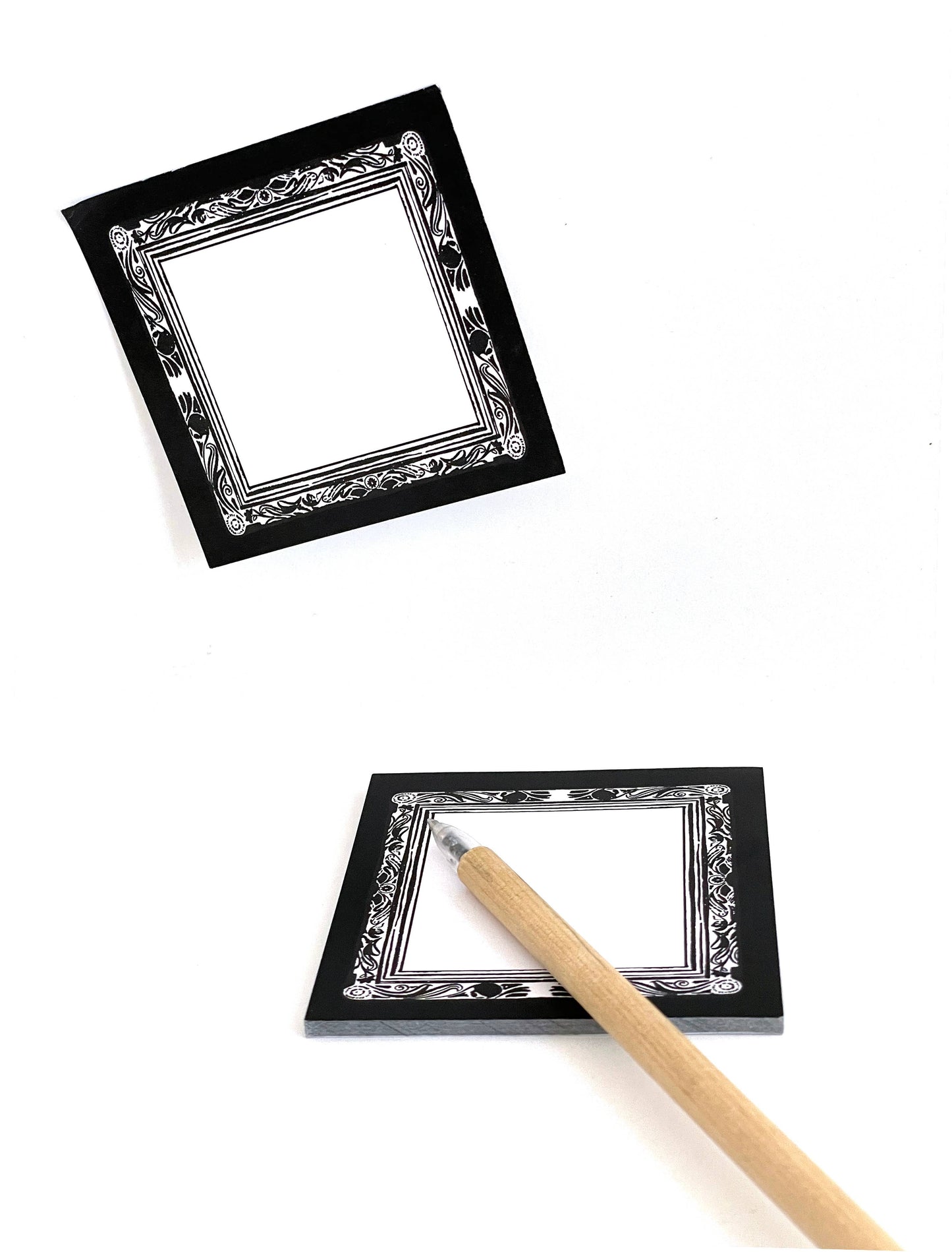 Gothic Border Sticky Note Pad, Goth Themed Stationery