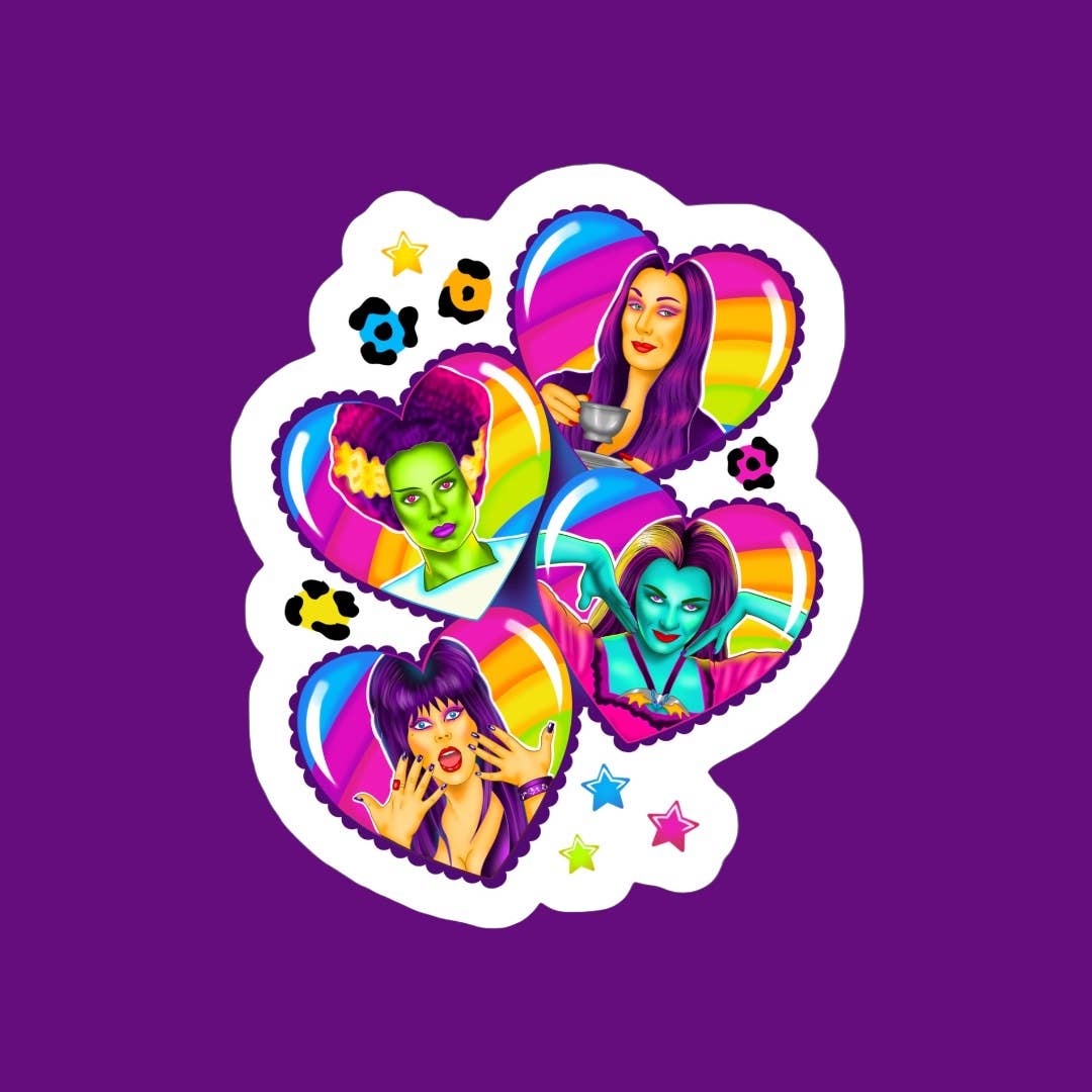 Horror Women Halloween Neon Sticker 