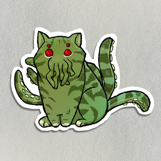 Kitty Cthulhu Sticker Lovecraftian Cuteness Vinyl Sticker